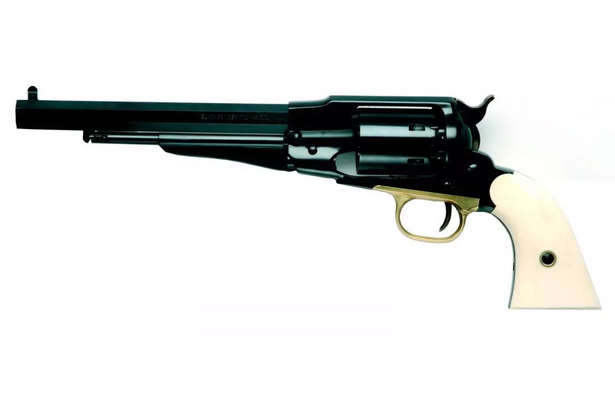 Révolver poudre noire Pietta 1858 Remington New Model Army Ivoirine acier calibre 44 