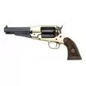Révolver poudre noire Pietta 1858 Remington Sheriff Quadrillé laiton calibre 44 