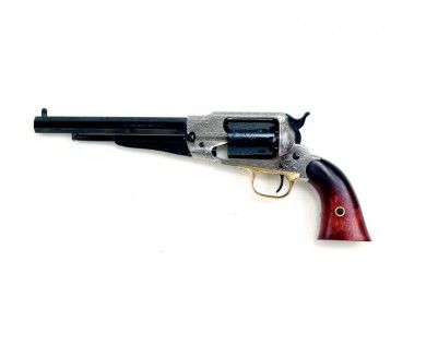 Révolver poudre noire Pietta 1858 Remington New Model Army Old Silver gravé acier calibre 44 
