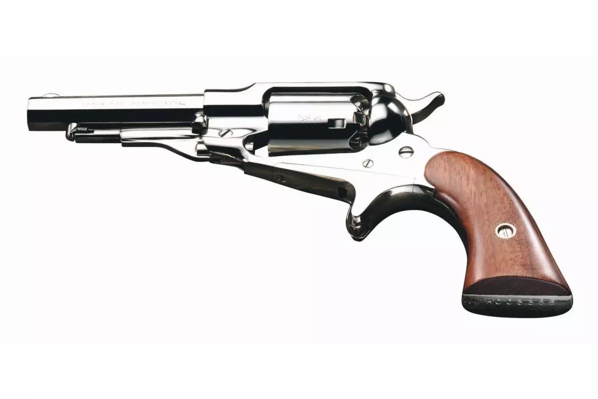 Révolver poudre noire Pietta 1863 Remington Pocket Nickelé laiton calibre 31 