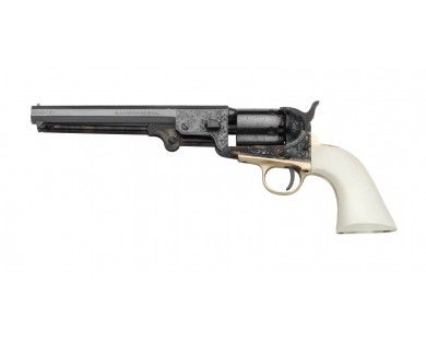 Révolver poudre noire Pietta 1851 Navy Yank acier crosse ivoirine calibre 36 