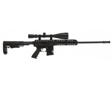 Carabine Deep Pallas BA15 22lr 47cm noir 10 Coups + Lunette 6-24x50 