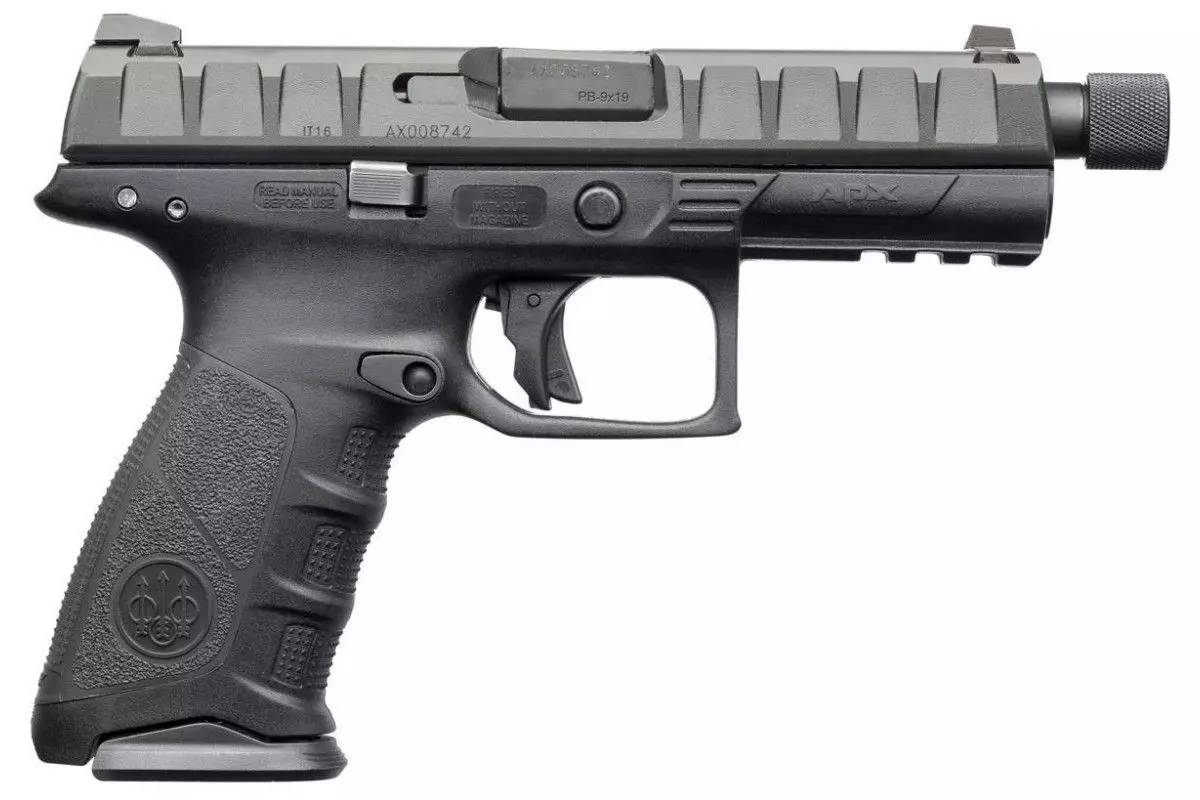 Pistolet Beretta APX fileté 1/2x28 calibre 9x19 