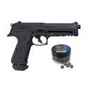 Pack pistolet CO2 LTL Alfa 1.50 calibre .50 + billes caoutchouc (x50) 