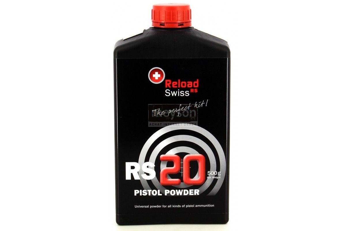 POUDRE DE TIR RELOAD SWISS RS20 PISTOLET (500Gr) POUDRE DE TIR RELOAD SWISS RS20 PISTOLET (500Gr)