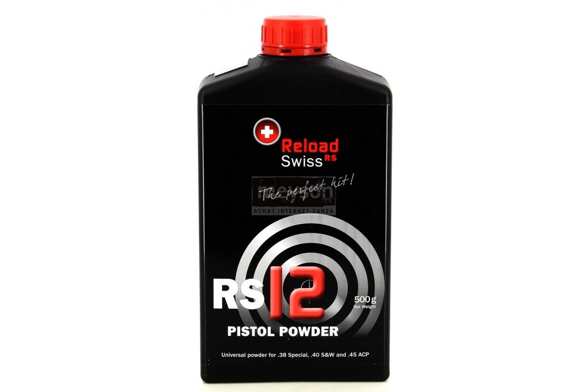 POUDRE DE TIR RELOAD SWISS RS12 PISTOLET (500Gr) POUDRE DE TIR RELOAD SWISS RS12 PISTOLET (500Gr)