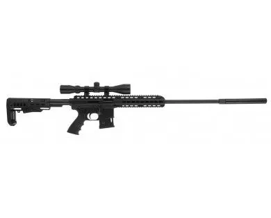 Carabine Deep Pallas BA15 22lr 47cm noir 10 Coups + Pack Silence 3-9x40 