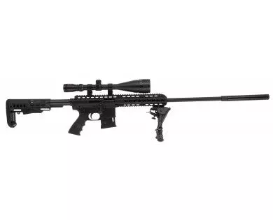 Carabine Deep Pallas BA15 22lr 47cm noir 10 Coups + Pack Sniper 6-24x50 