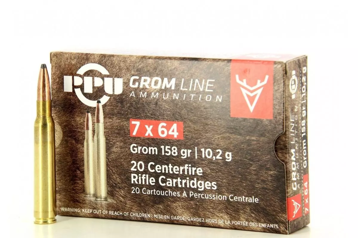 Munitions PPU calibre 7x64 Grom 158 grains 
