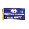 Munitions PPU calibre 7-08 Rem PSP BT 140 grains 