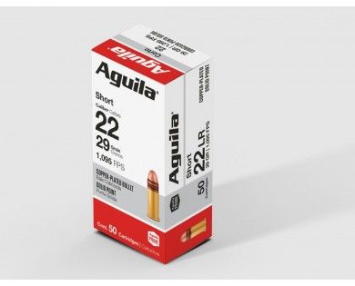 Munitions AGUILA calibre 22 Short haute vitesse 