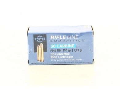 Munitions PPU .30 Carbine FMJ RN 110 GR 7.13 G 