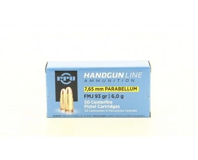Munitions PPU 7.65 mm PARABELLUM 93 Gr – 6 g 