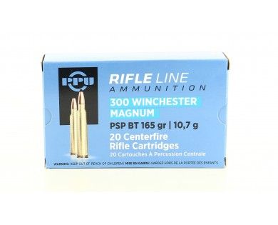 Munitions PPU 300 Win Mag PSP BT 165 Grs – 10.7 g 