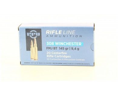 Munitions PPU 308 FMJ BT 145 GR – 9.4 g 