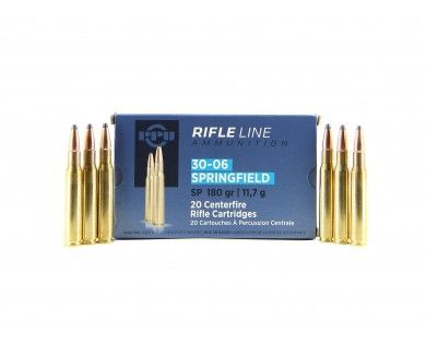 Munitions PPU calibre 30-06 SP 180 gr - 11.7g 