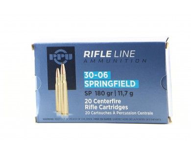 Munitions PPU calibre 30-06 SP 180 gr - 11.7g 