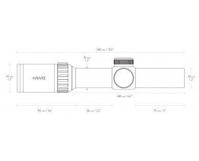 Lunette de tir Hawke Vantage 30 WA FD IR 1-4X24 