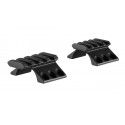 Demi-colliers Picatinny Hawke pour montages 3 vis diamètre 25,4 mm 