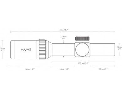 Lunette Hawke Vantage IR 1-4x20 réticule lumineux 