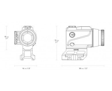 Viseur Hawke Prism Sight 1x15 réticule Speed Dot 3 MOA 
