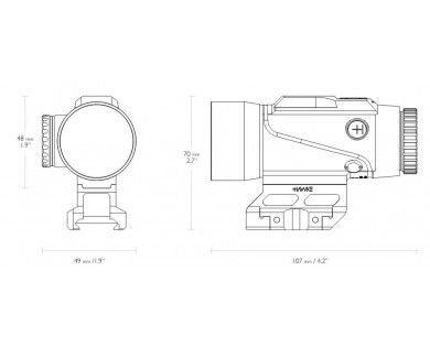 Lunette Hawke Prism Sight 6x36 réticule 5.56 BDC Dot 