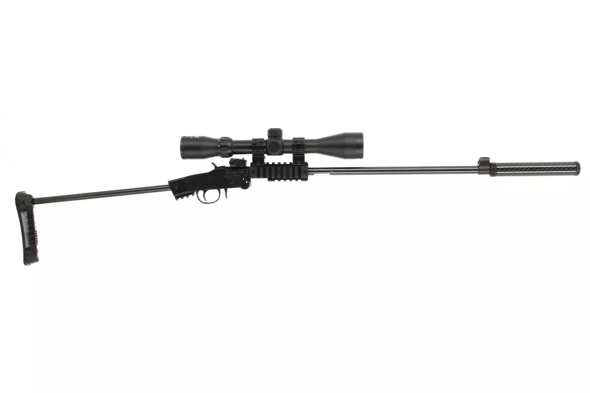 Carabine CHIAPPA Little badger take down Xtrem noire calibre 22LR + Lunette 3-9x40 et Silencieux 
