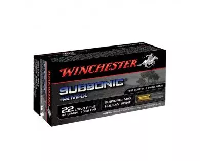 Munitions 22 LR Winchester Subsonic 42gr / 50-sub 