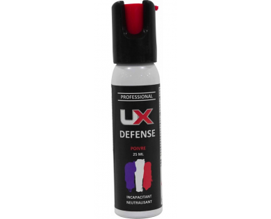Bombe lacrymogène UX 25ml gel poivre capot 1/4 de tour 