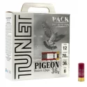 Pack de 100 cartouches TUNET Pigeon calibre 12/70 36 grammes BJ plomb n°6 