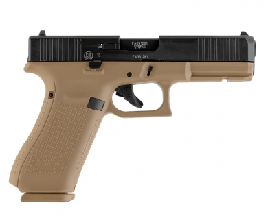 Pistolet GLOCK 17 Gen5 Coyote calibre 9mm PAK 