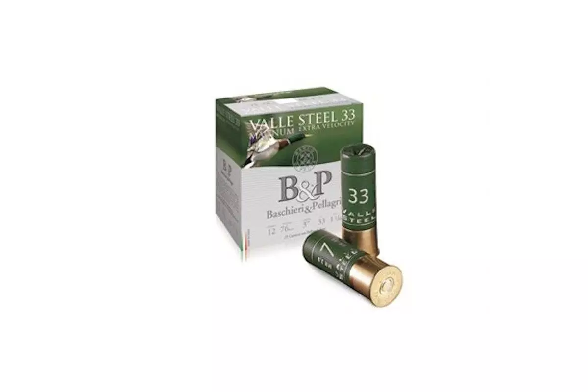 Cartouches Baschieri & Pellagri Valle Steel 33 Magnum calibre 12/76 BJ 