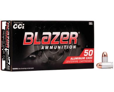 Munitions CCI BLAZER calibre 380 Auto 95 grains TMJ 