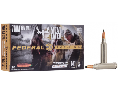 Munitions FEDERAL Trophy Copper cuivre ''Vital-Shok'' 140 grains calibre 7mm Remington Magnum 