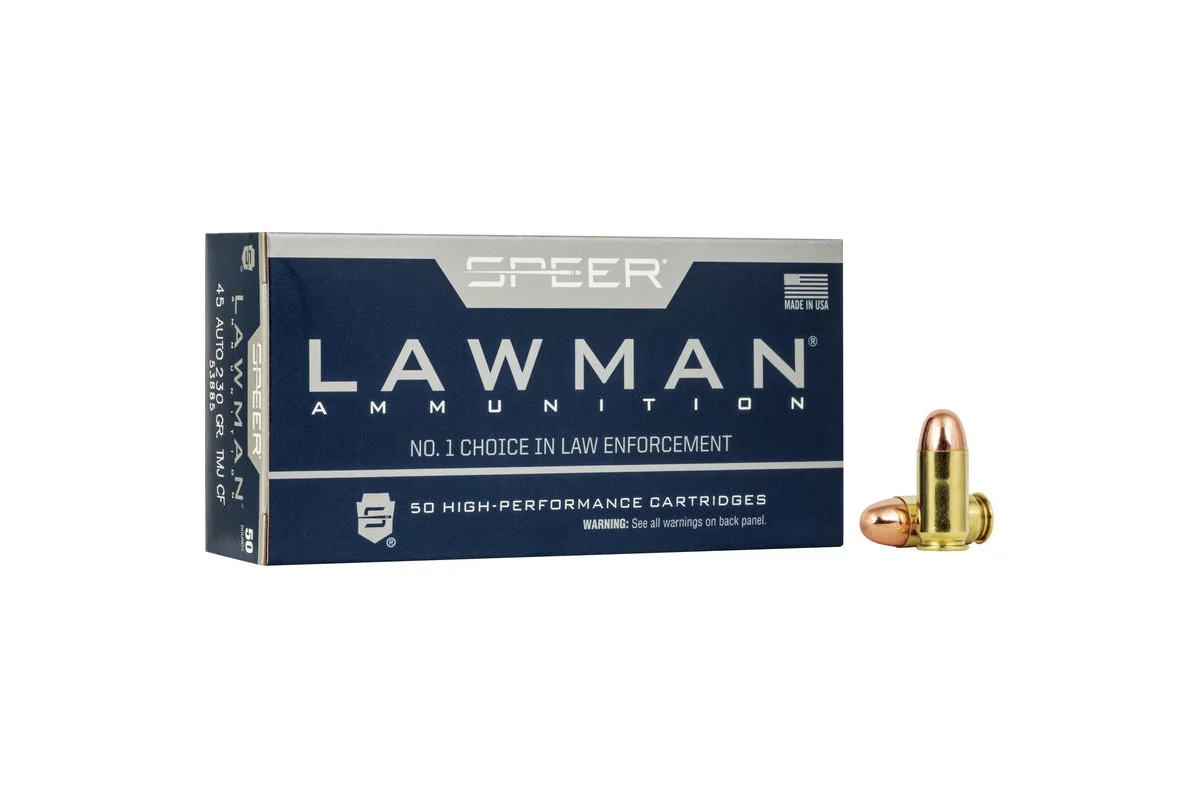 Munitions SPEER Lawman Clean-fire Training TMJ 230 grains calibre 45 Auto 