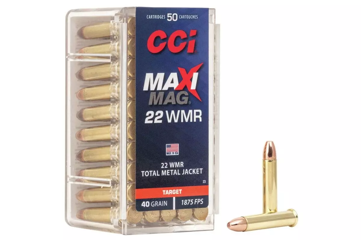 Munitions 22 Mag/22 WMR CCI Maxi-Mag - 40Gr TMJ Boite de 50 