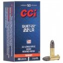 Munitions 22lr CCI Quiet - 40Gr LRN Boite de 50 