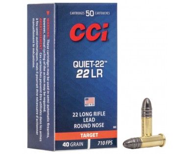 Munitions 22lr CCI Quiet - 40Gr LRN Boite de 50 