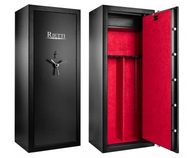 Coffre-fort Rietti pour 18 armes 1500x600x480 mm - fermeture 1 clef - porte et parois 3 mm 