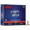 Munitions 22lr CCI AR Tactical - 40Gr RN Cuivrée Boite de 300 