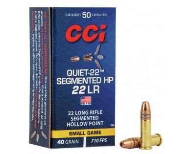 Munitions 22lr CCI Quiet - 22 Segmented 40Gr HP Boite de 50 