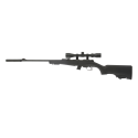 Carabine HATSAN synthétique calibre 22 LR + lunette 3-9x40 + silencieux + bipied HATSAN 2 - PS Type 