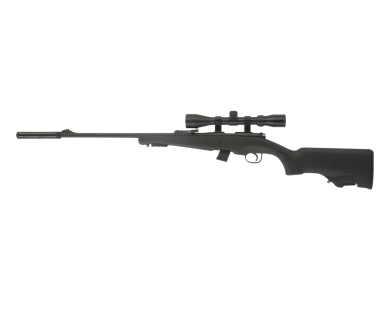 Carabine HATSAN synthétique calibre 22 LR + lunette 3-9x40 + silencieux + bipied HATSAN 2 - PS Type 