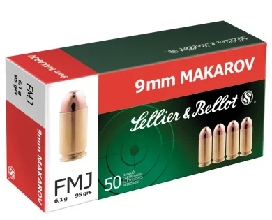 Munitions SELLIER & BELLOT calibre 9mm MAKAROV FMJ 95 grains SELLIER & BELLOT 2 - PS Type 