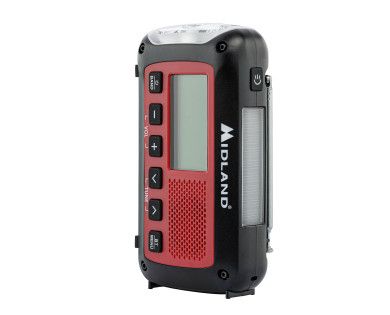 RADIO URGENCE MIDLAND MODÈLE ER250BT ROUGE AVEC TECHNOLOGIE BLUETOOT 3 - PS Type 