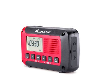 RADIO URGENCE MIDLAND MODÈLE ER250BT ROUGE AVEC TECHNOLOGIE BLUETOOT 8 - PS Type 