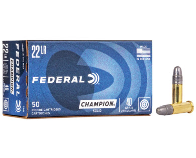 Munitions FEDERAL 22 LR Champion Solid 40 grains  avis, caractéristiques, performances