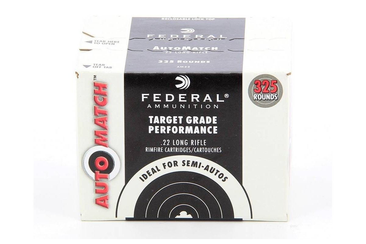 Munitions 22 LR Federal Auto Match 40 grs boîte de 325 Munitions 22 LR Federal Auto Match 40 grs boîte de 325
