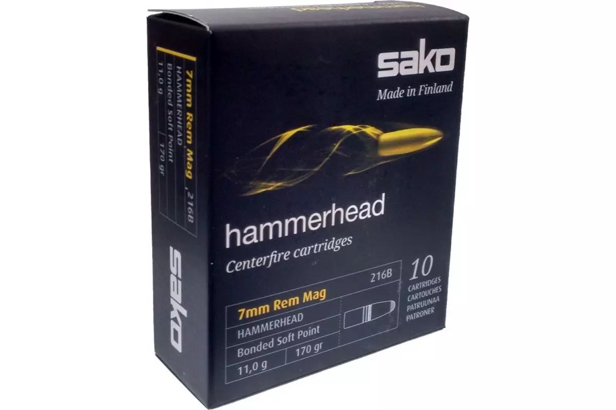 MUNITIONS Sako HAMMERHEAD BONDED 170 GRS CAL 7MM Rem Mag 