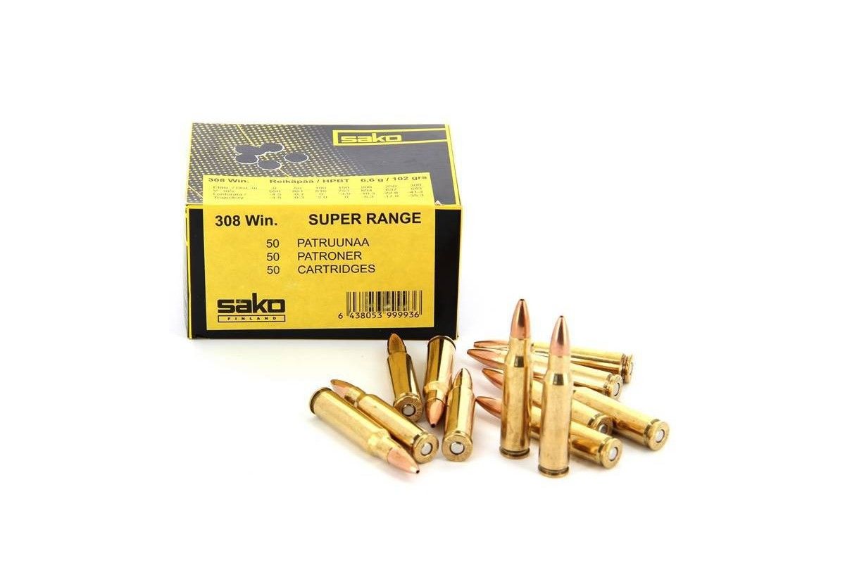 Munitions Sako 308 SUPER RANGE Hollow Point en vrac Boite de